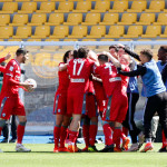 LECCE STAGIONE 2020-2021 LECCE-SPAL 10/04/2021 ESULTANZA GOL OKOLI MICHEL CAPUTO/SILPRESS