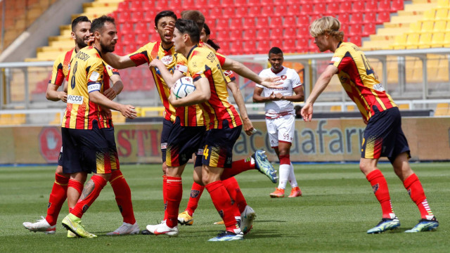 LECCE STAGIONE 2020-2021 LECCE-REGGINA 07/05/2021 ESULTANZA MICHEL CAPUTO/SILPRESS
