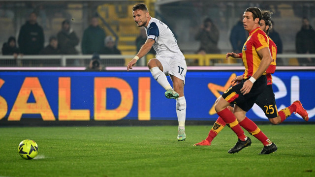 Ci Lecce 04/01/2023 - campionato di calcio serie A / Lecce-Lazio / foto Carmelo Imbesi/Image Sport
nella foto: gol Ciro Immobile