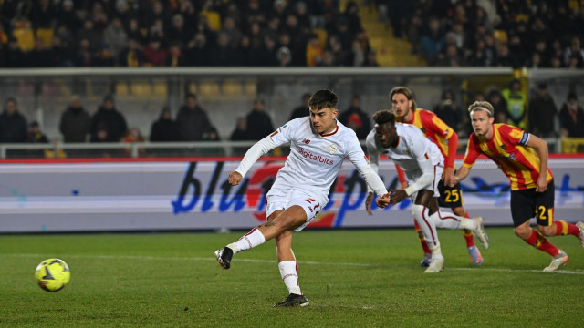 Ci Lecce 11/04/2023 - campionato di calcio serie A / Lecce-Roma / foto Carmelo Imbesi/Image Sport
nella foto: gol Paulo Dybala