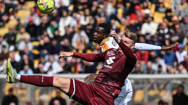 Ci Lecce 12/03/2023 - campionato di calcio serie A / Lecce-Torino / foto Carmelo Imbesi/Image Sport
nella foto: Assan Ceesay-Perr Schuurs