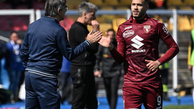 Ci Lecce 12/03/2023 - campionato di calcio serie A / Lecce-Torino / foto Carmelo Imbesi/Image Sport
nella foto: Antonio Sanabria-Ivan Juric