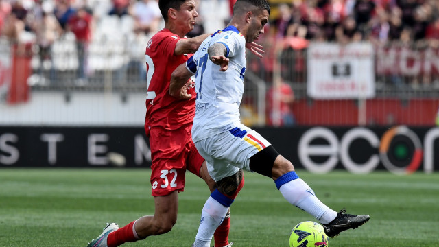 Db Monza 28/05/2023 - campionato di calcio serie A / Monza-Lecce / foto Daniele Buffa/Image Sport
nella foto: Matteo Pessina-Gabriel Strefezza