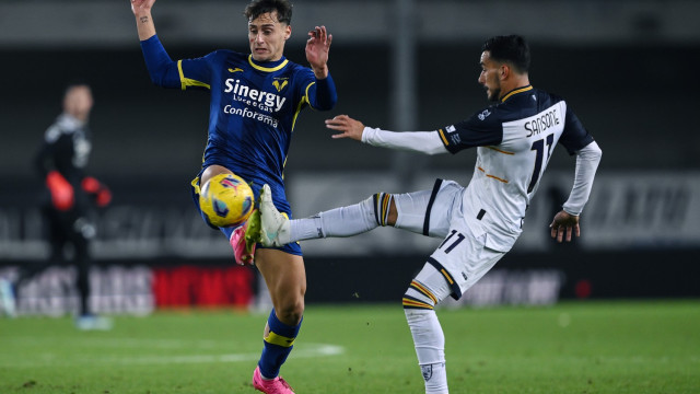 Mg Verona 27/11/2023 - campionato di calcio serie A / Hellas Verona-Lecce / foto Matteo Gribaudi/Image Sport
nella foto: Filippo Terracciano-Nicola Sansone