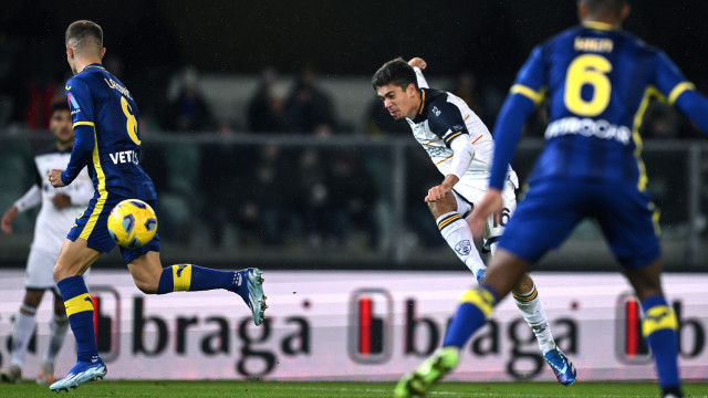 Mg Verona 27/11/2023 - campionato di calcio serie A / Hellas Verona-Lecce / foto Matteo Gribaudi/Image Sport
nella foto: gol Joan Gonzalez Canellas