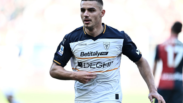 Mp Genova 28/01/2024 - campionato di calcio serie A / Genoa-Lecce / foto Matteo Papini/Image Sport
nella foto: esultanza gol Nikola Krstovic