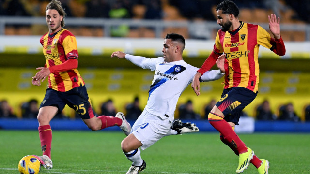 Ci Lecce 25/02/2024 - campionato di calcio serie A / Lecce-Inter / foto Carmelo Imbesi/Image Sport
nella foto: gol Lautaro Martinez