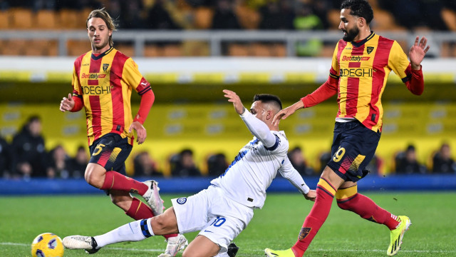 Ci Lecce 25/02/2024 - campionato di calcio serie A / Lecce-Inter / foto Carmelo Imbesi/Image Sport
nella foto: gol Lautaro Martinez
