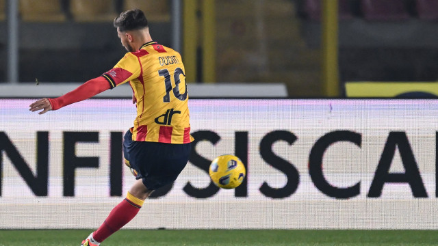 Ci Lecce 02/02/2024 - campionato di calcio serie A / Lecce-Fiorentina / foto Carmelo Imbesi/Image Sport
nella foto: gol Remi Oudin