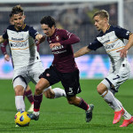 Ci Salerno 16/03/2024 - campionato di calcio serie A / Salernitana-Lecce / foto Carmelo Imbesi/Image Sport
nella foto: Domagoj Bradaric-Remi Oudin-Erik Almqvist