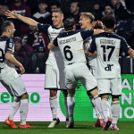 Ci Salerno 16/03/2024 - campionato di calcio serie A / Salernitana-Lecce / foto Carmelo Imbesi/Image Sport
nella foto: esultanza gol Nikola Krstovic