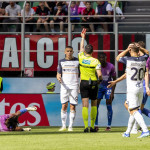 L'espulsione di Krstovic in Milan-Lecce