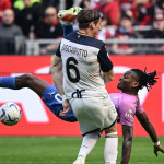 Db Milano 06/04/2024 - campionato di calcio serie A / Milan-Lecce / foto Daniele Buffa/Image Sport
nella foto: Rafael Leao-Federico Baschirotto