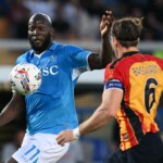 Ci Lecce 03/05/2025 - campionato di calcio serie A / Lecce-Napoli / foto Carmelo Imbesi/Image Sport
nella foto: Romelu Lukaku-Federico Baschirotto
