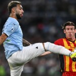As Roma 25/05/2025 - campionato di calcio serie A / Lazio-Lecce / foto Antonello Sammarco/Image Sport
nella foto: Gustav Isaksen-Federico Baschirotto