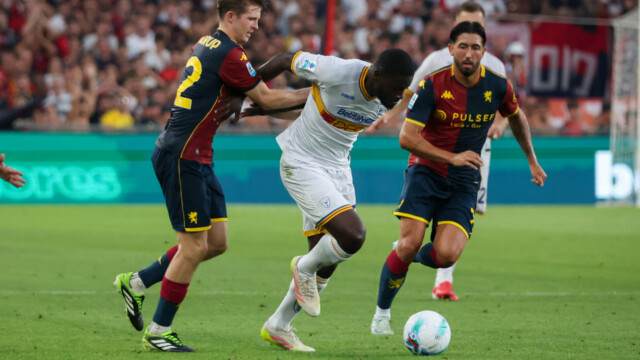Serie A, Day 1, 23-08-2023, Genova, Stadio Ferraris, Genoa - Lecce, in the photo: Kaba and Frendrup