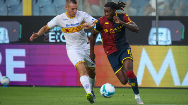 Serie A, Day 1, 23-08-2023, Genova, Stadio Ferraris, Genoa - Lecce, in the photo: Camarda and Lorton Cuffy