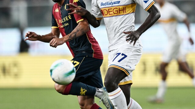 Mp Genova 23/08/2025 - campionato di calcio Serie A / Genoa-Lecce / foto Matteo Papini/Image Sport nella foto: Mohame Kaba-Mikael Egill Ellertsson