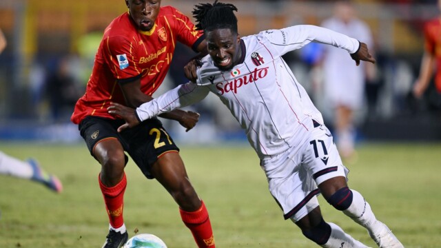 Ci Lecce 28/09/2025 - campionato di calcio serie A / Lecce-Bologna / foto Carmelo Imbesi/Image Sport
nella foto: Bathele Kouassi-Jonathan David Rowe