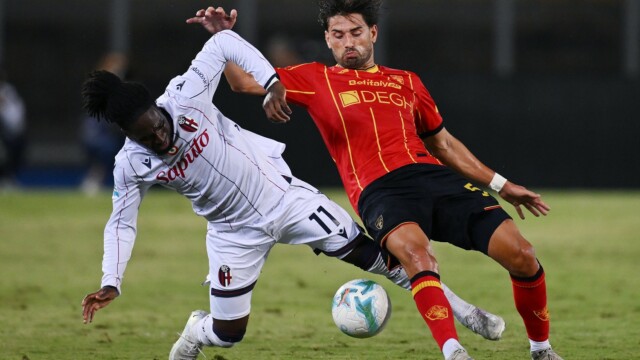 Ci Lecce 28/09/2025 - campionato di calcio serie A / Lecce-Bologna / foto Carmelo Imbesi/Image Sport
nella foto: Jonathan David Rowe-Santiago Perotti