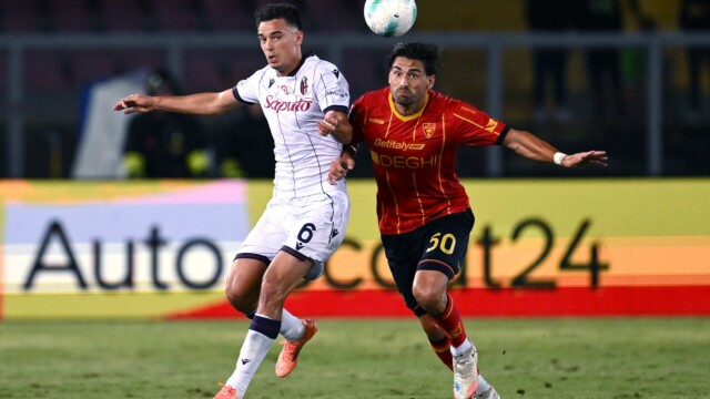 Ci Lecce 28/09/2025 - campionato di calcio serie A / Lecce-Bologna / foto Carmelo Imbesi/Image Sport
nella foto: Nikola Moro-Santiago Perotti
