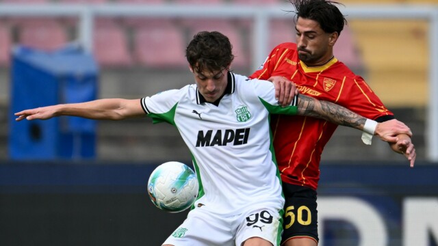 Ci Lecce 18/10/2025 - campionato di calcio Serie A / Lecce-Sassuolo / foto Carmelo Imbesi/Image Sport
nella foto: Santiago Pierotti-Andrea Pinamonti