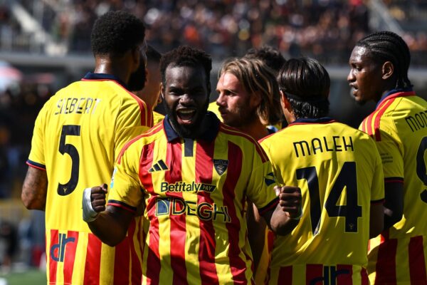 Ci Lecce 13/09/2026 - campionato di calcio serie A / Lecce-Monza / foto Carmelo Imbesi/Image Sport
nella foto: esultanza gol Lassana Coulibaly